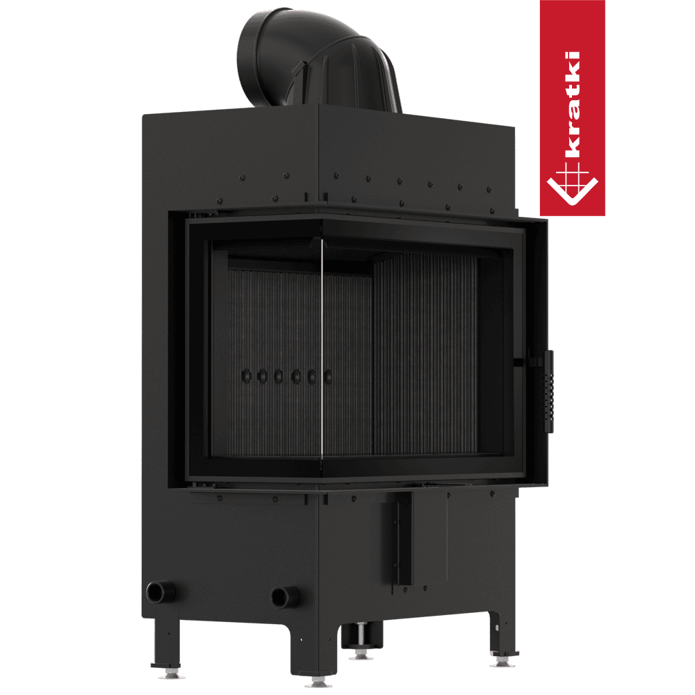 Kratki Lucy 12 kW in zwarte uitvoering met glazen deur