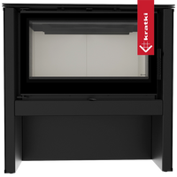 Kratki Juno 12 kW zwarte inbouwhaard met glasruit