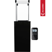 Kratki Patio zwarte terrasverwarmer met glazen buis en afstandsbediening