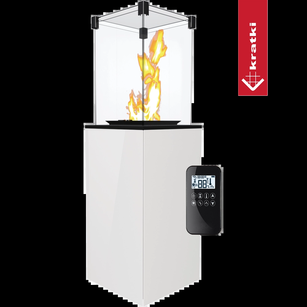 Kratki Patio terrasverwarming met vlammen en afstandsbediening