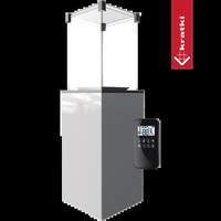 Kratki Patio terrasverwarmer met glazen kap en afstandsbediening
