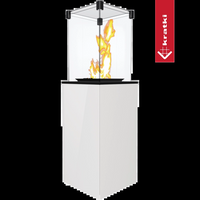 Kratki Patio terrasverwarmer met vlammen en glazen omkasting