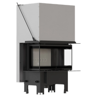 Balstil Milano 680/280 inbouwhaard met glazen front op witte achtergrond