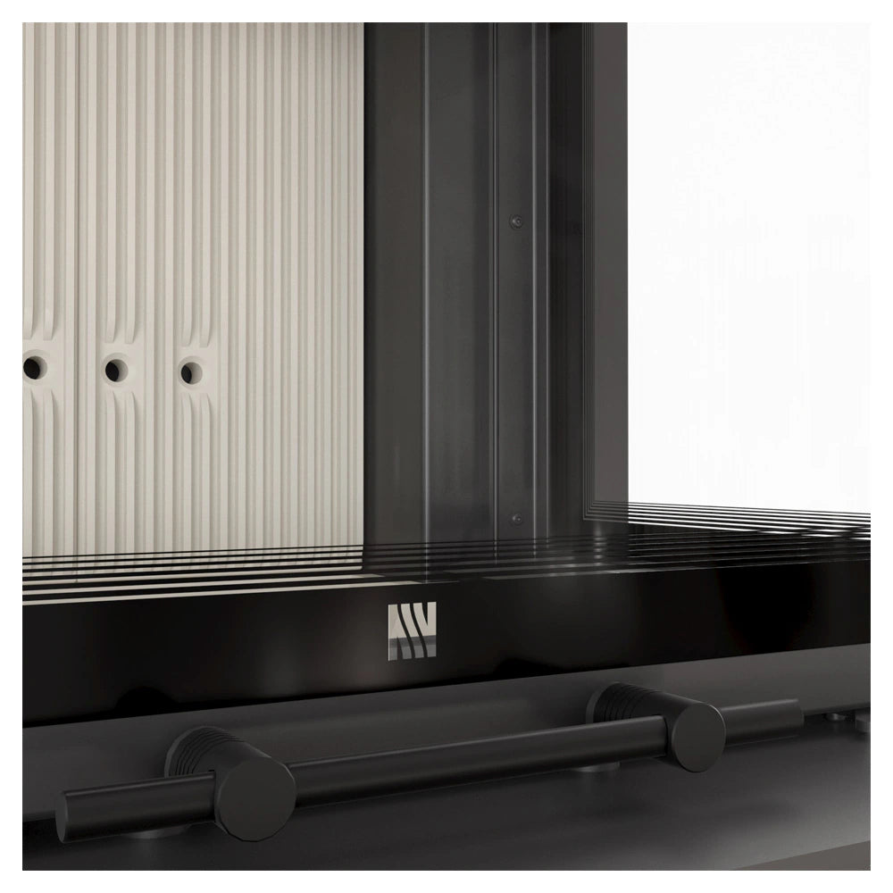 Close-up van de Balstil Milano 600/400 met geribbelde panelen en zwarte aansluitingen