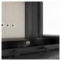 Close-up van de Balstil Milano 600/400 met geribbelde panelen en zwarte aansluitingen