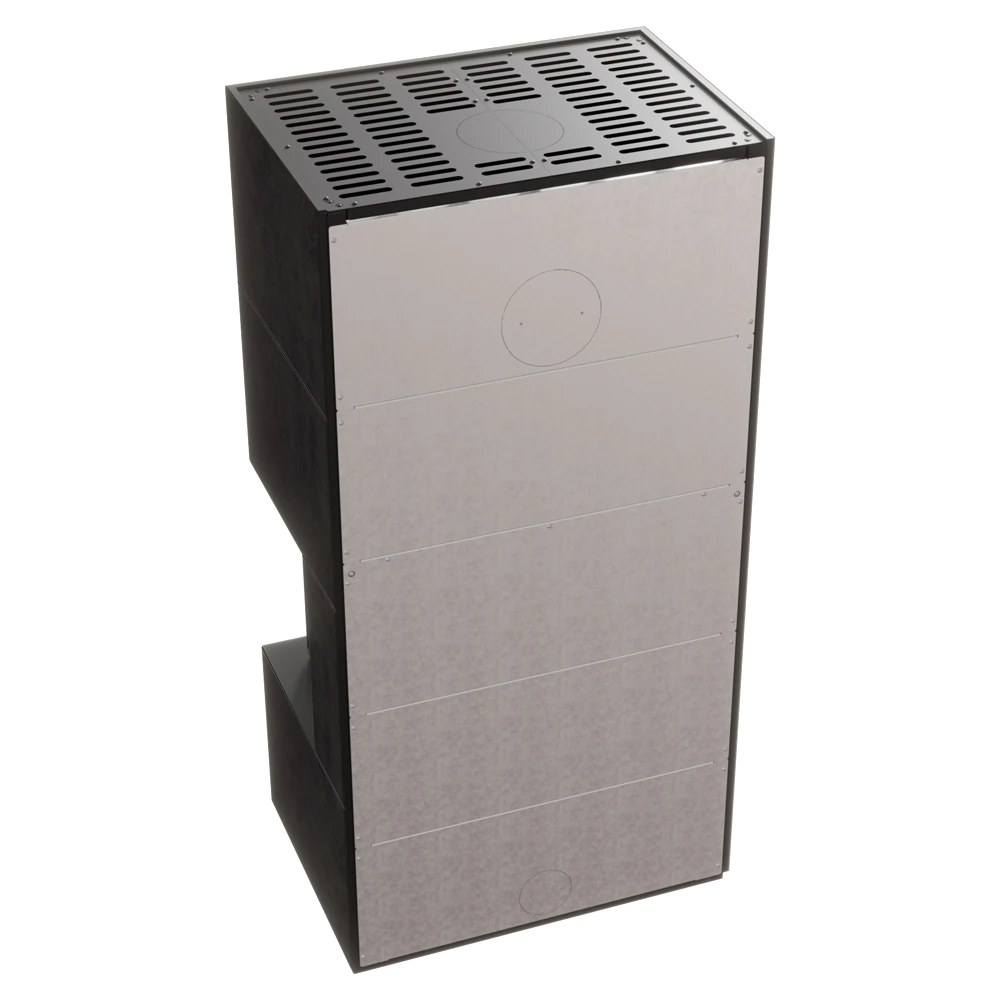 Balstil Milano 800/400 metalen kachel op witte achtergrond
