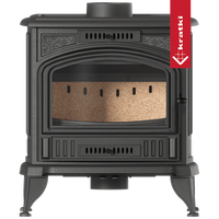 Kratki K6 Eco houtkachel met zichtbare brandkamer