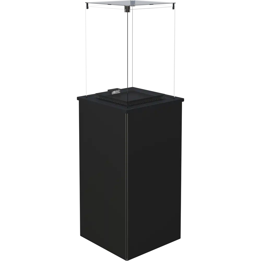 Kratki Patio Mini terrasheater met glazen windscherm