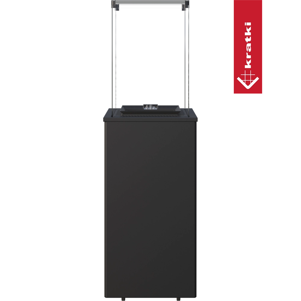 Kratki Patio Mini terrasheater met zwart frame en branderbak