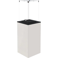 Kratki Patio Mini hangende terrasverwarmer met witte behuizing en zwart bovenpaneel