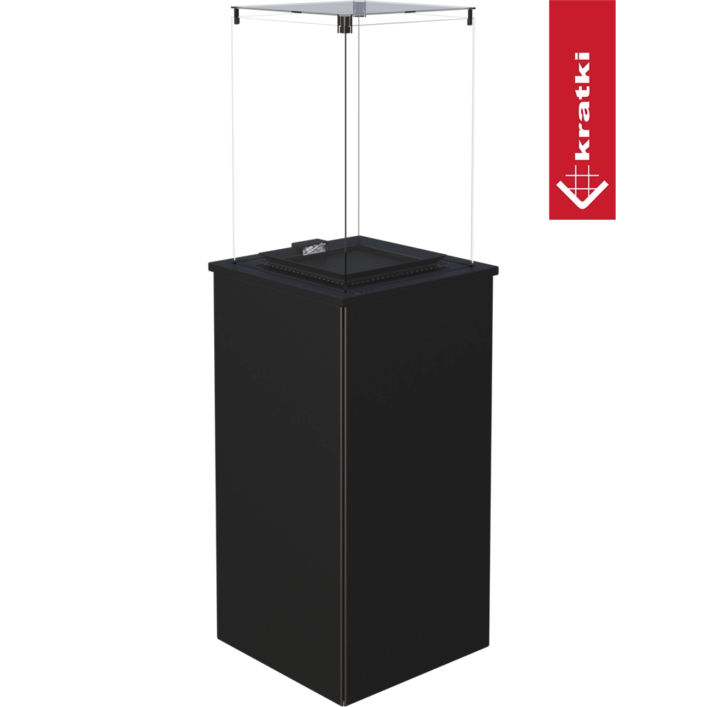 Kratki Patio Mini terrasheater met glazen windschermen