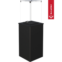 Kratki Patio Mini terrasheater met glazen windschermen
