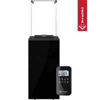 Zwarte Kratki Patio Mini met glazen scherm en afstandsbediening