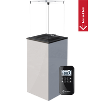 Kratki Patio Mini terrasverwarmer met glazen ombouw en afstandsbediening