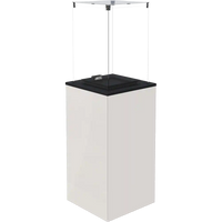 Kratki Patio Mini terrasverwarmer met glazen ombouw en zwart bovenpaneel