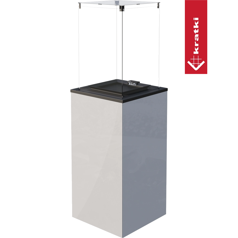Kratki Patio Mini terrashaard met glazen ombouw op transparante achtergrond