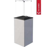 Kratki Patio Mini terrashaard met glazen ombouw op transparante achtergrond