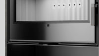 Detail van Balstil Forli 95 met geribde binnenbekleding en glazen deur