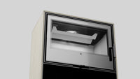 Close-up van de vuurhaard van Balstil Forli 95 met rooster en deurgreep