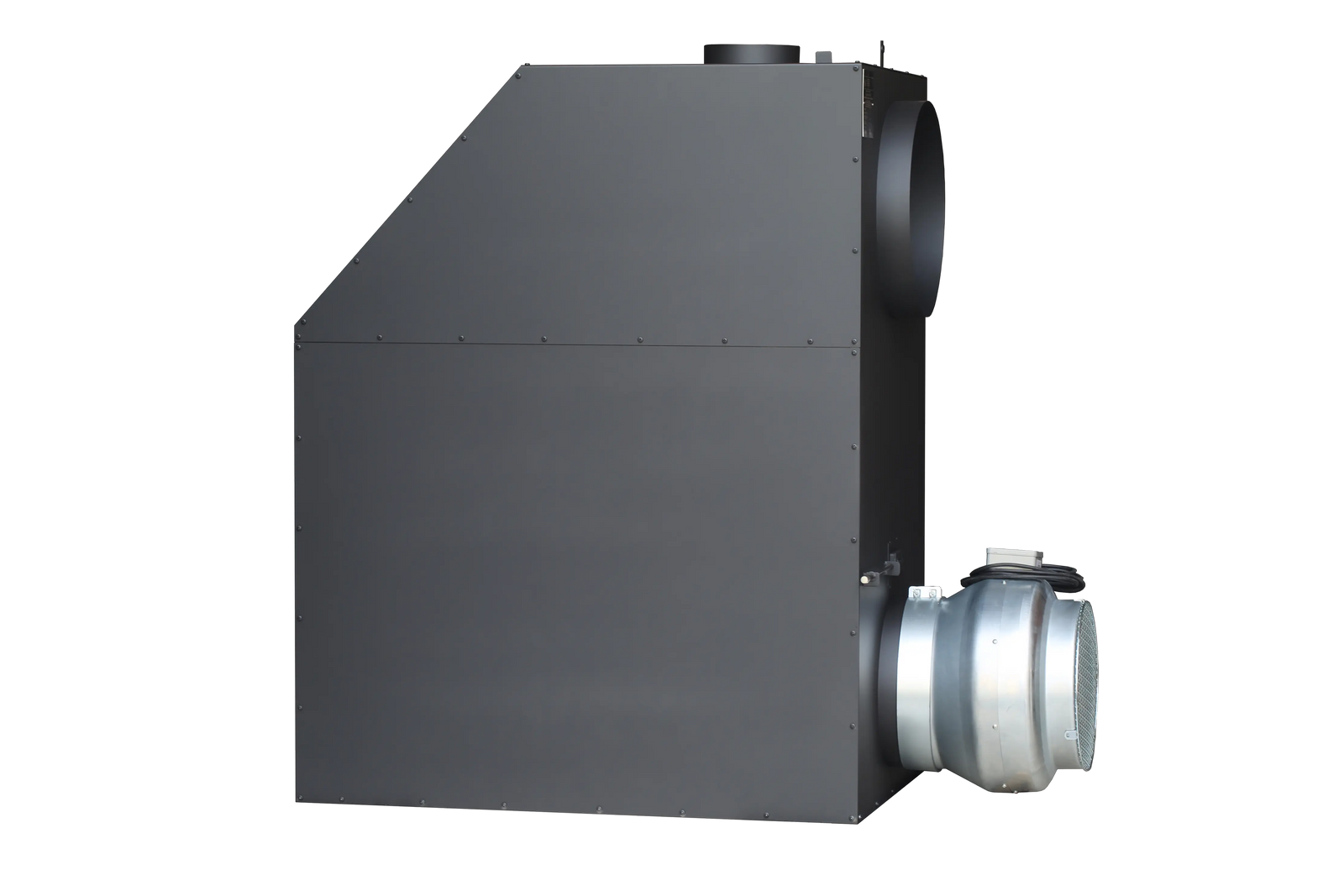 LS Kamna Turbo zwarte metalen unit met ventilator aan zijkant