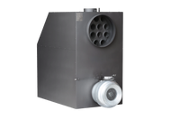 LS Kamna Turbo stalen kachel met ronde luchtopeningen en ventilator