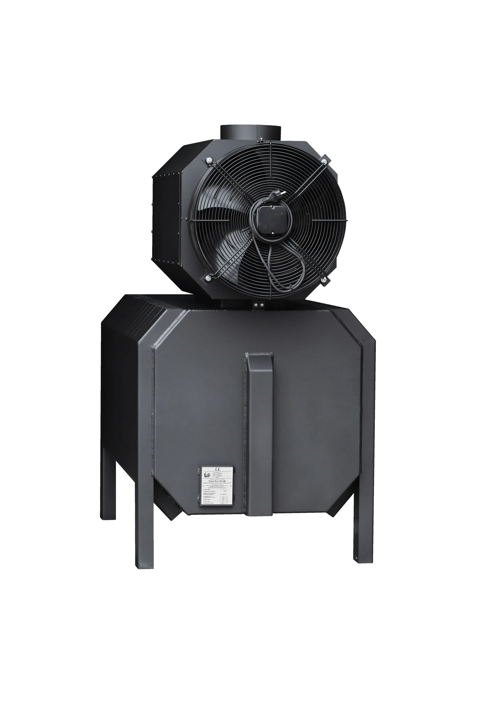 LS Kamna Falco Eco zwarte ventilatorkachel op witte achtergrond