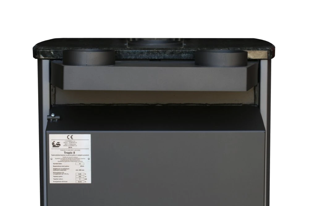 LS Kamna Tropic kachel met zwart front en typeplaatje