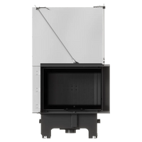 Balstil Milano 700/480 inbouwhaard met geopende deur op witte achtergrond