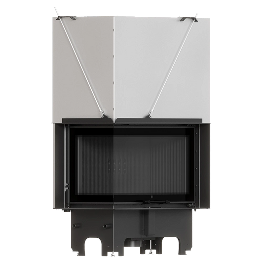 Balstil Milano 810/410 inbouwhaard met glazen deur op witte achtergrond