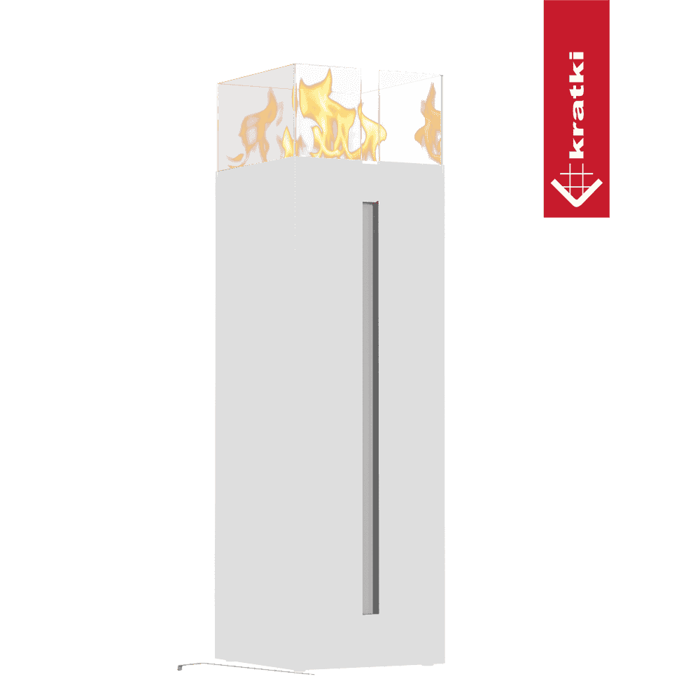 Kratki Romeo witte designkachel met vlammen bovenin