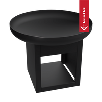 Kratki Crater 600 vuurtafel met ronde zwarte schaal