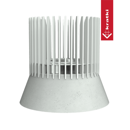 Kratki Ribo witte kachel met verticale lamellen