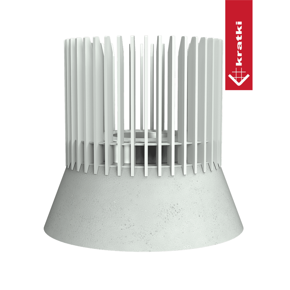 Kratki Ribo witte designkachel met verticale lamellen