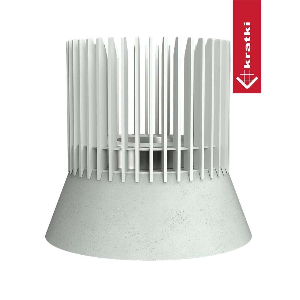 Kratki Ribo witte designhaard op groene achtergrond