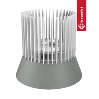 Kratki Ribo witte kachelkap met verticale lamellen