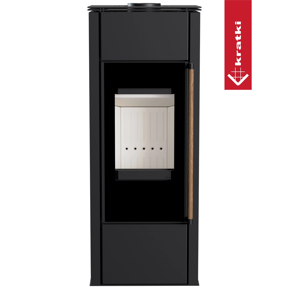 Kratki Hati Aqua CV zwarte kachel met beige inzet en houten handgreep