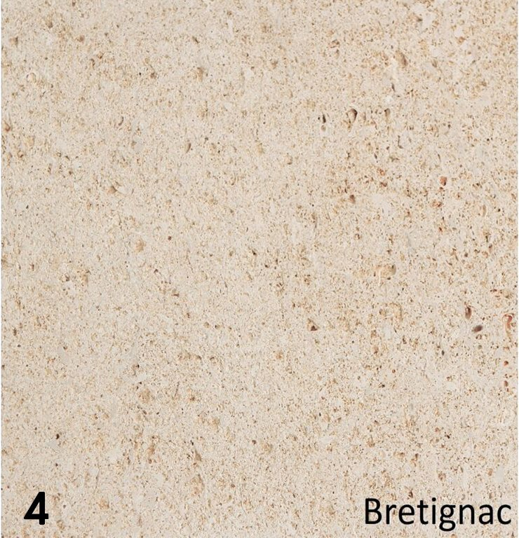 Amarillo schouw in lichtbeige natuursteen, Bretignac-textuur
