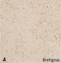 Amarillo schouw in lichtbeige natuursteen, Bretignac-textuur
