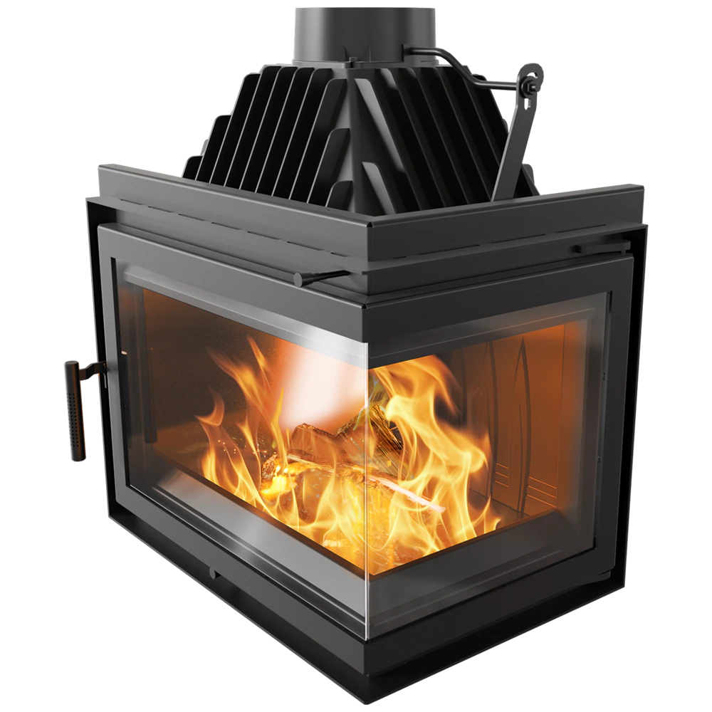 Kratki Simple Z inzethaard met glas en brandend vuur