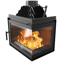 Kratki Simple Z inzethaard met glas en brandend vuur