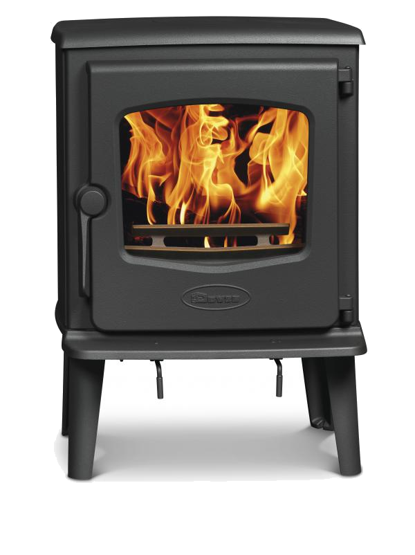 Dovre 525CB houtkachel met brandend vuur
