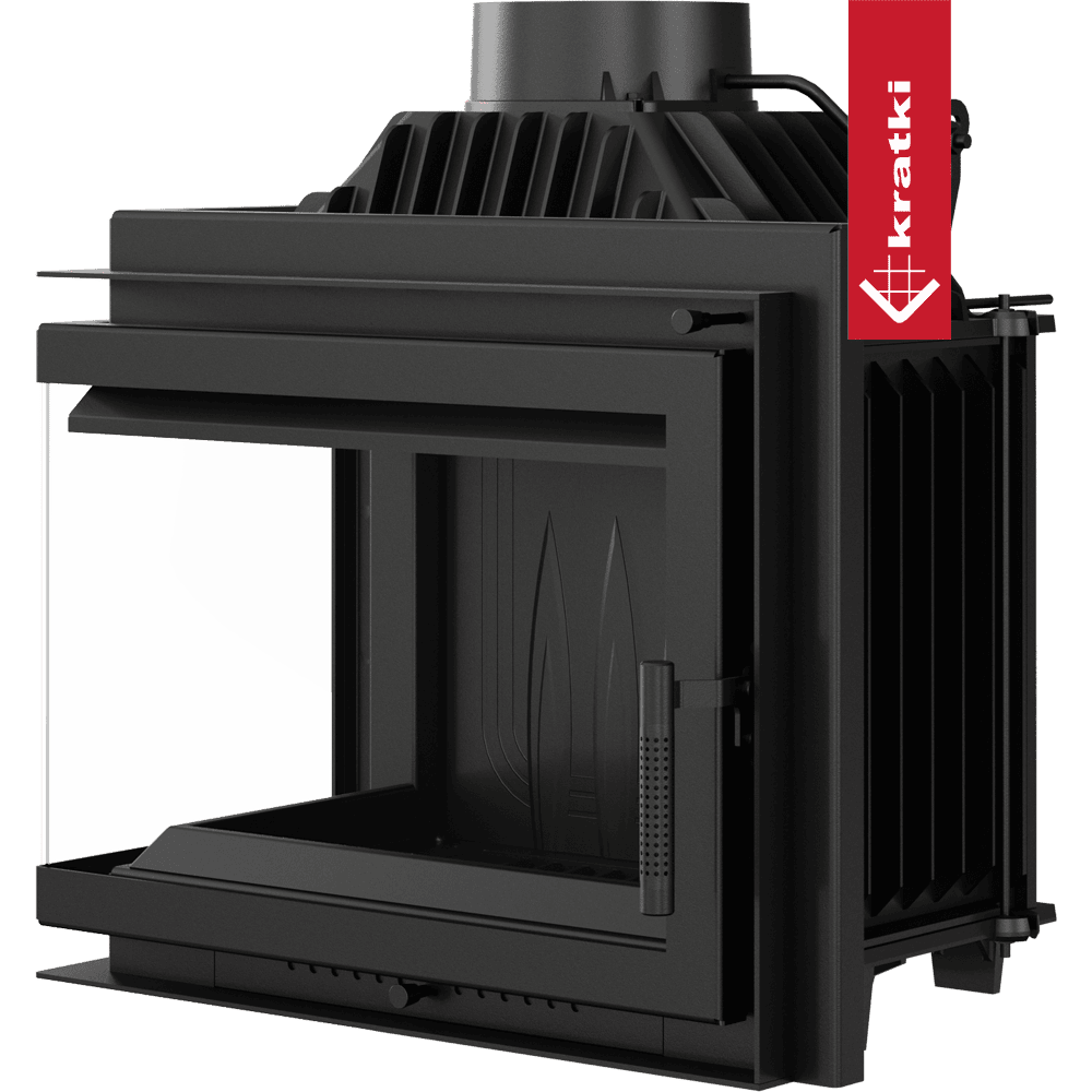 Kratki Simple M 10 kW inzethaard in zwart, open front
