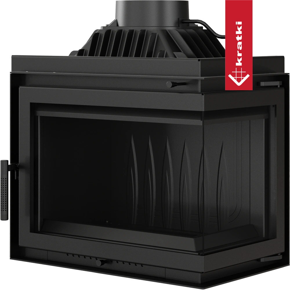 Kratki Simple M inbouwhaard met zwart glazen front