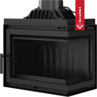 Kratki Simple M inbouwhaard met zwart glazen front