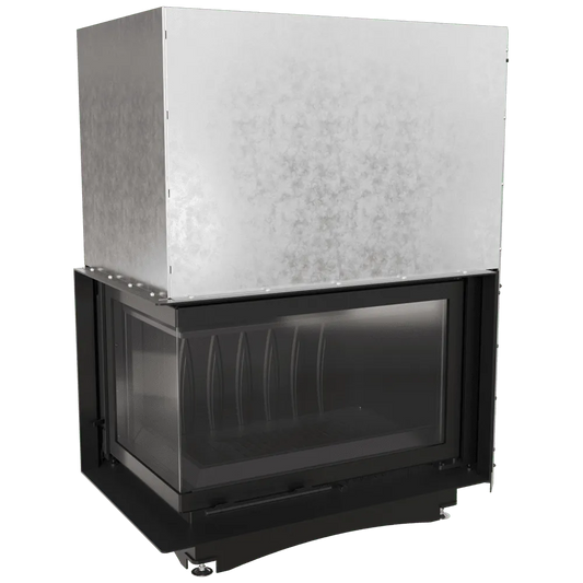 Kratki Oliwia Links inbouwhaard met glazen deur en metalen behuizing.