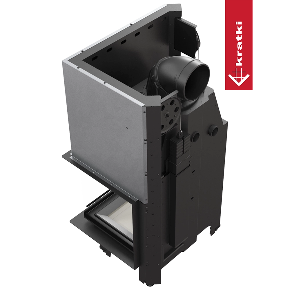 Kratki MBZ inbouwhaard met open metalen behuizing