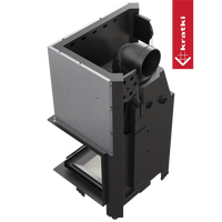 Kratki MBZ inbouwhaard met open metalen behuizing