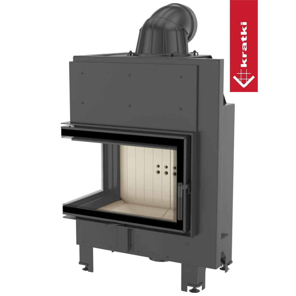 Kratki MBM inbouwhaard met open deur en licht interieur