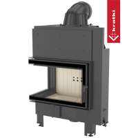 Kratki MBM inbouwhaard met open deur en licht interieur