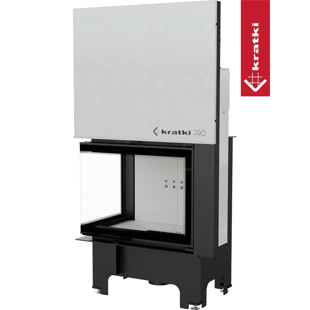 Kratki VNL 700/480 moderne inbouwhaard met glazen deur en strak design.